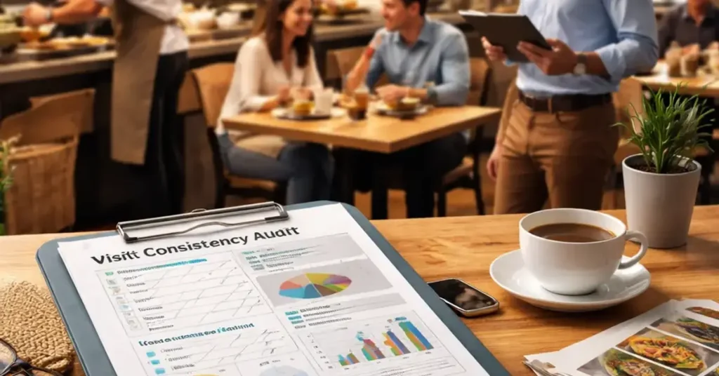 3-Visit Consistency Audit, restaurant consistency audit, visiting the same restaurant three times, tracking restaurant changes over time