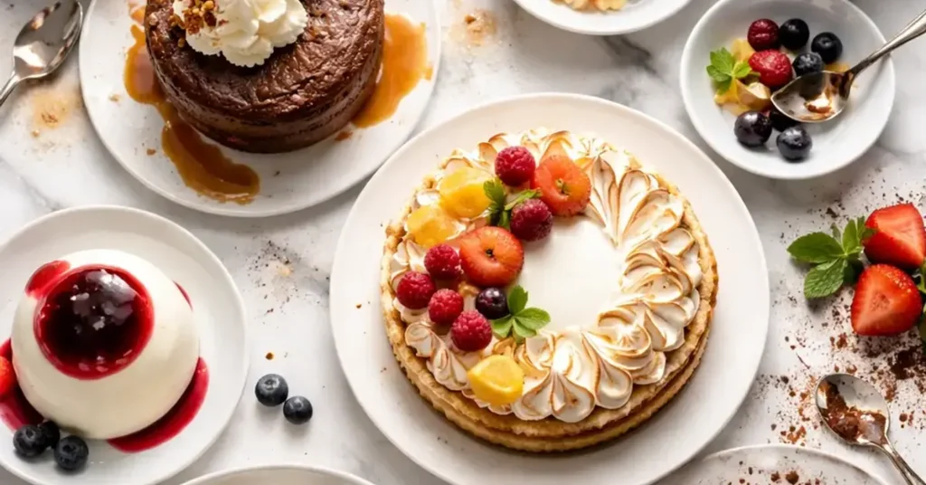 Dessert and Pre‑Dessert, dessert plating, sugar balance, pre-dessert