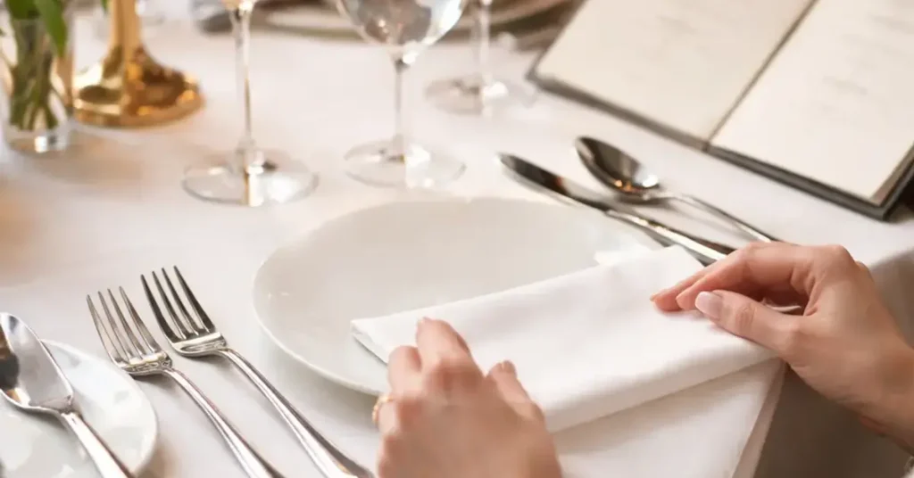 Fine Dining Etiquette, fine dining etiquette, napkin placement, cutlery use