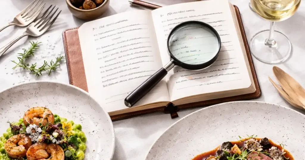 fine dining menu terms, fine dining menu, degustation meaning, omakase explained