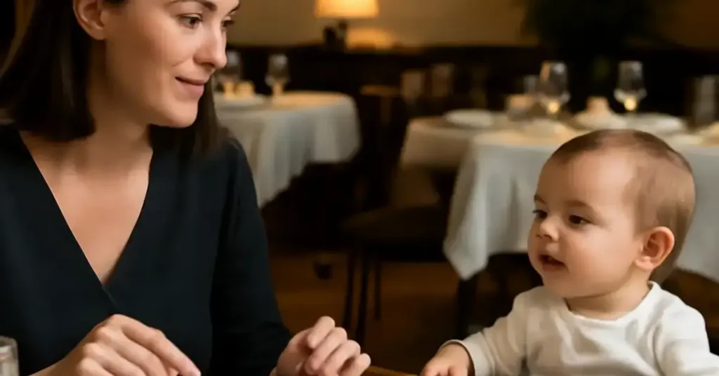 Fine Dining with Infants, fine dining with infants, baby friendly fine dining, high chair fine dining