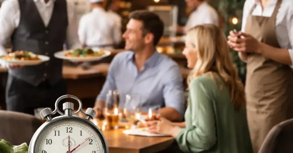 Service Flow and Timing, service flow timing, course pacing hospitality, staff attentiveness training