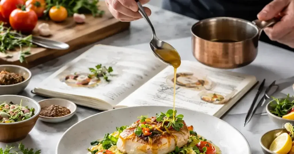 signature dish inspiration recipe development plating evolution, signature dish story, recipe development process, plating evolution