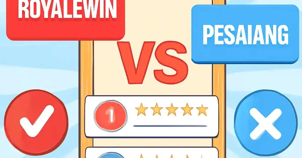 Royalewin VS Pesaiang Yang Mana Mempunyai Ulasan Pengguna Lebih Positif, Royalewin VS Pesaiang, ulasan positif Royalewin Pesaiang